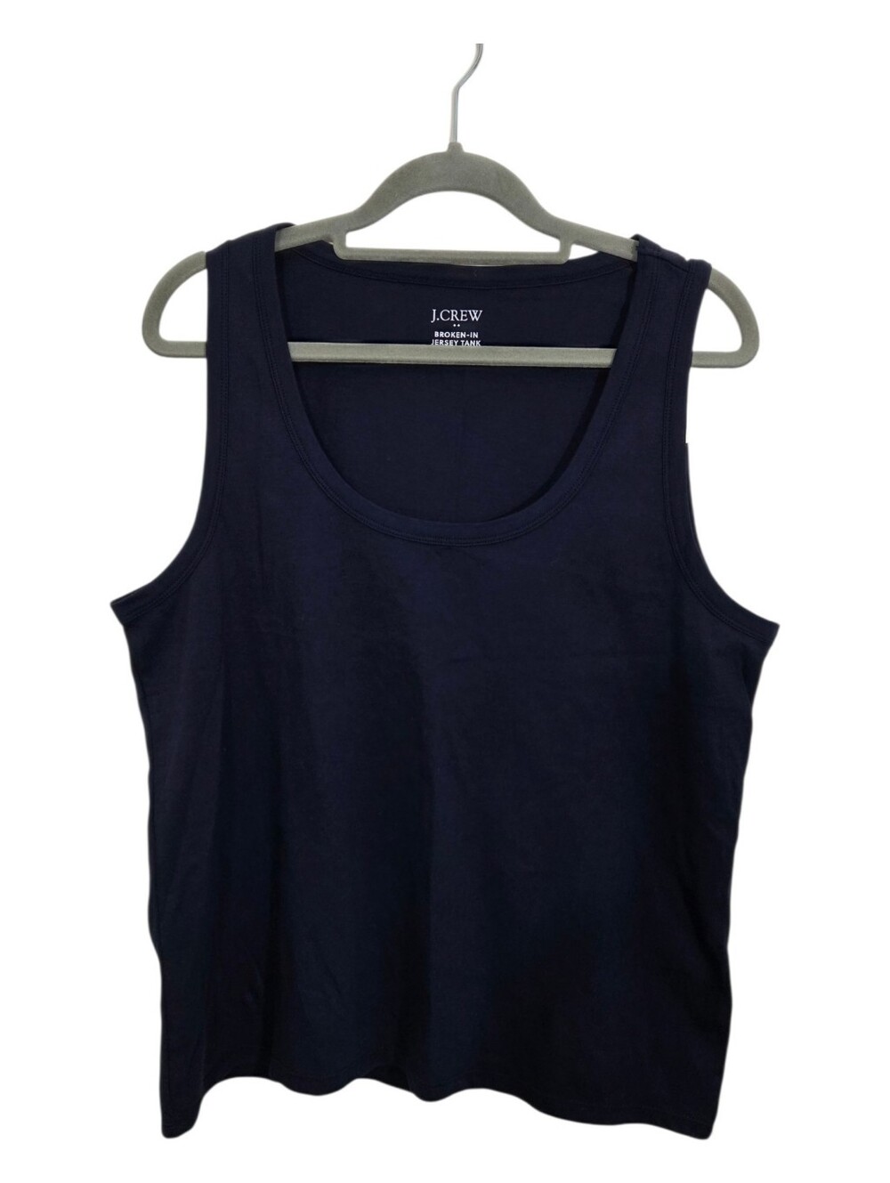 NWT J. Crew Broken-In Jersey Tank Top Navy Blue Medium Sleeveless Casual Basics